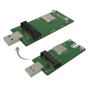 Адаптер PCI-Express на USB Vertel VT-USB2-MPCIE с одним слотом под SIM-карту для модуля 4G/LTE 3G Адаптер PCI-Express на USB Vertel VT-USB2-MPCIE с одним слотом под SIM-карту для модуля 4G/LTE 3G