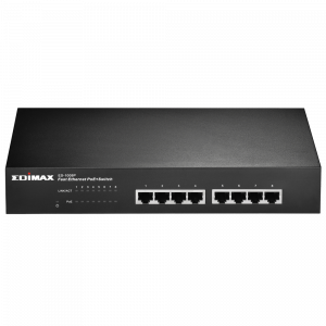 EDIMAX ES-1008P - Неуправляемый 8 портовый Fast Ethernet PoE+ 100 Мбит/с коммутатор 