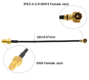 ������ ������� MHF4 IPEX4 IPX4 Female - SMA Female �������������� ������ RG1.13 (SMA F to MHF) 5 ��