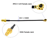 ������ ������� IPEX U.fl Female - SMA Female �������������� ������ RG1.13 (SMA F to IPEX-1) 10 ��
