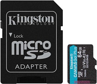 ����� ������ microSDHC UHS-I U3 Kingston Canvas Go! Plus �� 64 �� � ������������ SD