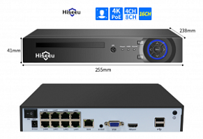 Hiseeu H5NVR-P-8 4K IP-регистратор 8-и канальный c POE