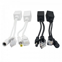 POE ������� - �������� - �������� ������� ��������� (RJ45+Jack 5.5 mm.) 12-48 �. Passive POE