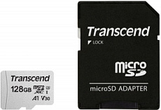 ����� ������ microSDHC UHS-I U3 TRANSCEND �� 128 �� � ������������ SD