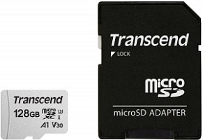 ����� ������ microSDHC UHS-I U3 TRANSCEND �� 128 �� � ������������ SD
